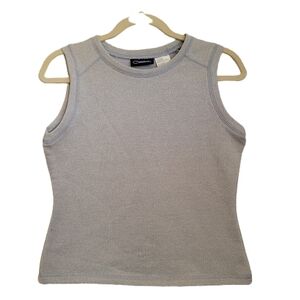 Catalina Tank Top S Small Gray Shimmer Sleeveless